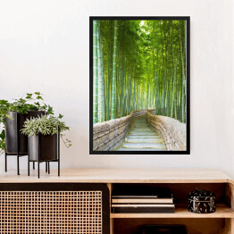 Obraz w ramie Bambusowy gaj w Arashiyama