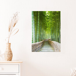 Plakat samoprzylepny Bambusowy gaj w Arashiyama