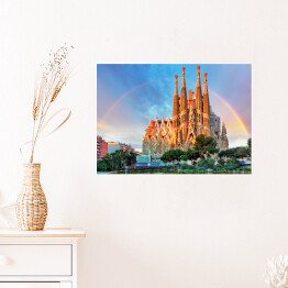 Plakat Kościół Sagrada Familia w Barcelonie, Hiszpania