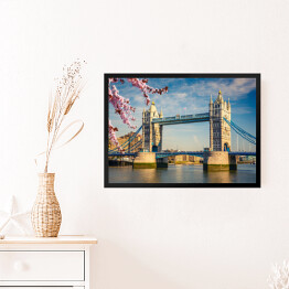 Obraz w ramie Basztowy Most w Londynie wiosną 