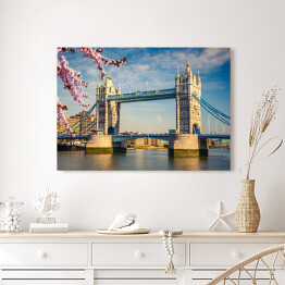 Obraz na płótnie Basztowy Most w Londynie wiosną 