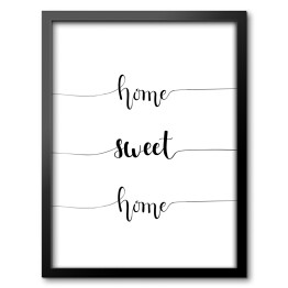 Obraz w ramie Ilustracja z napisem - "Home sweet home"