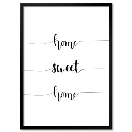 Plakat w ramie Ilustracja z napisem - "Home sweet home"