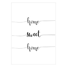 Plakat samoprzylepny Ilustracja z napisem - "Home sweet home"