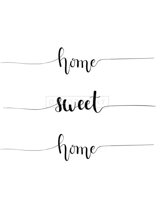 Creed Afvise Populær Ilustracja z napisem - "Home sweet home" - Plakat w ramie id 141351351 -  Decor Mint