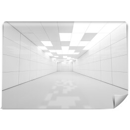 Fototapeta winylowa zmywalna Biały pusty pokój z lampami 3D