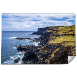 Fototapeta winylowa zmywalna Krajobraz Wielkanocnych Wysp i oceanu