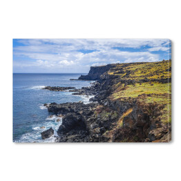Obraz na płótnie Krajobraz Wielkanocnych Wysp i oceanu