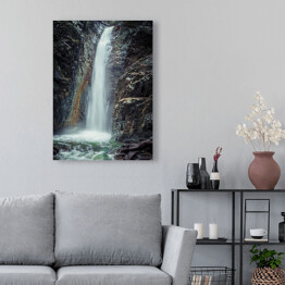 Obraz na płótnie Górski wodospad 
