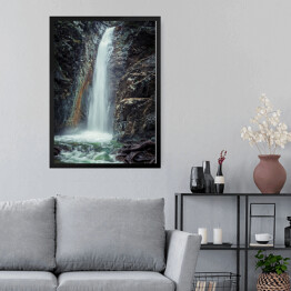 Obraz w ramie Górski wodospad 