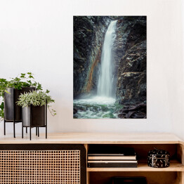 Plakat Górski wodospad 