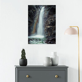 Plakat samoprzylepny Górski wodospad 