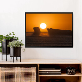 Obraz w ramie Zachod słońca na Eyre Peninsula, South Australia, Australia