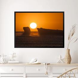 Obraz w ramie Zachod słońca na Eyre Peninsula, South Australia, Australia