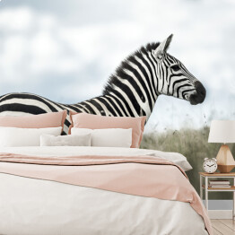 Zebra w dzikiej sawannie