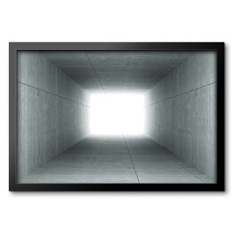 Obraz w ramie Tunel ze światłem w oddali