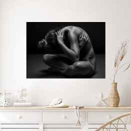 Plakat samoprzylepny Fotografia artystyczna kobiecego ciała - wysportowana naga kobieta