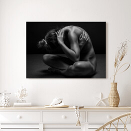 Obraz na płótnie Fotografia artystyczna kobiecego ciała - wysportowana naga kobieta
