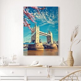 Obraz na płótnie Tower Bridge w Londynie wiosną