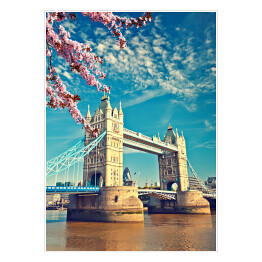 Tower Bridge w Londynie wiosną