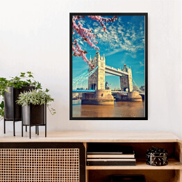 Obraz w ramie Tower Bridge w Londynie wiosną