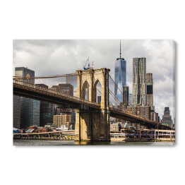 Obraz na płótnie Most Brookliński i Manhattan w tle