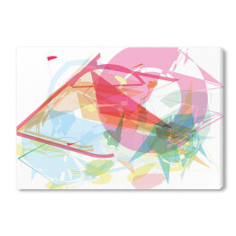Abstrakcja - kolorowa kompozycja z geometrycznymi elementami