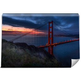Fototapeta winylowa zmywalna Wschód słońca przy Golden Gate