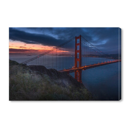 Obraz na płótnie Wschód słońca przy Golden Gate