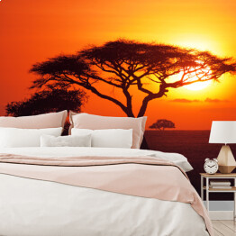 Fototapeta samoprzylepna Wschód słońca nad równinami Serengeti