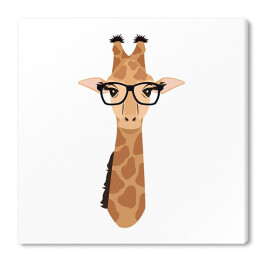 Obraz na płótnie Fragment żyrafy z okularami 