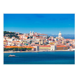 Plakat samoprzylepny Panorama Lizbony, Portugalia