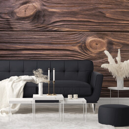 Fototapeta Ciemnobrązowy drewniany panel na ścianę i podłogę