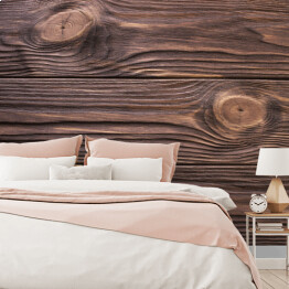 Fototapeta winylowa zmywalna Ciemnobrązowy drewniany panel na ścianę i podłogę