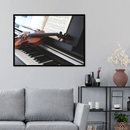 Plakat w ramie Skrzypce i fortepian