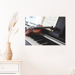 Plakat samoprzylepny Skrzypce i fortepian