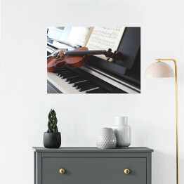 Plakat samoprzylepny Skrzypce i fortepian