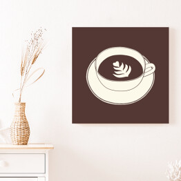 Obraz na płótnie Czarna kawa w filiżance