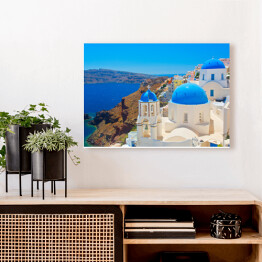 Obraz na płótnie Piękna panorama Santorini, Grecja