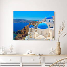 Obraz na płótnie Piękna panorama Santorini, Grecja