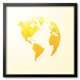 Żółta mapa świata
