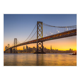Plakat San Francisco - linia horyzontu od strony Oakland 