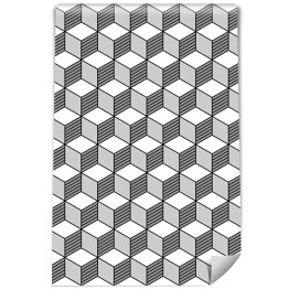 Tapeta winylowa zmywalna w rolce Geometryczne bloki tworzące teksturę
