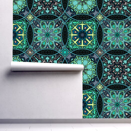 Tapeta samoprzylepna w rolce Arabska mozaika w odcieniach niebieskiego i fioletu