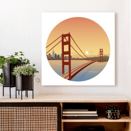 Obraz na płótnie Most w San Francisco - ilustracja