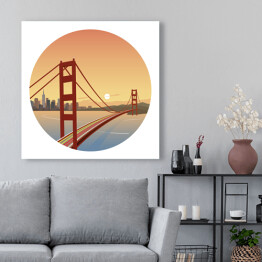 Obraz na płótnie Most w San Francisco - ilustracja