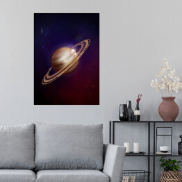 Plakat Planeta Saturn 