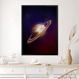 Obraz w ramie Planeta Saturn 