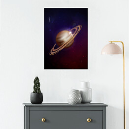 Plakat samoprzylepny Planeta Saturn 