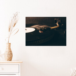 Plakat Winyl na gramofonie